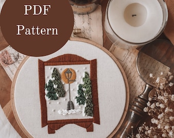 Embroidery Pattern - Embroidery Designs - Narnia Embroidery - The Chronicles of Narnia - Lion Witch Wardrobe - Beginner Embroidery