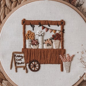 Embroidery Pattern Hand Embroidery Pattern Flower Embroidery Botanical Embroidery Plant DIY Embroidery Hoop Beginner Embroidery image 2