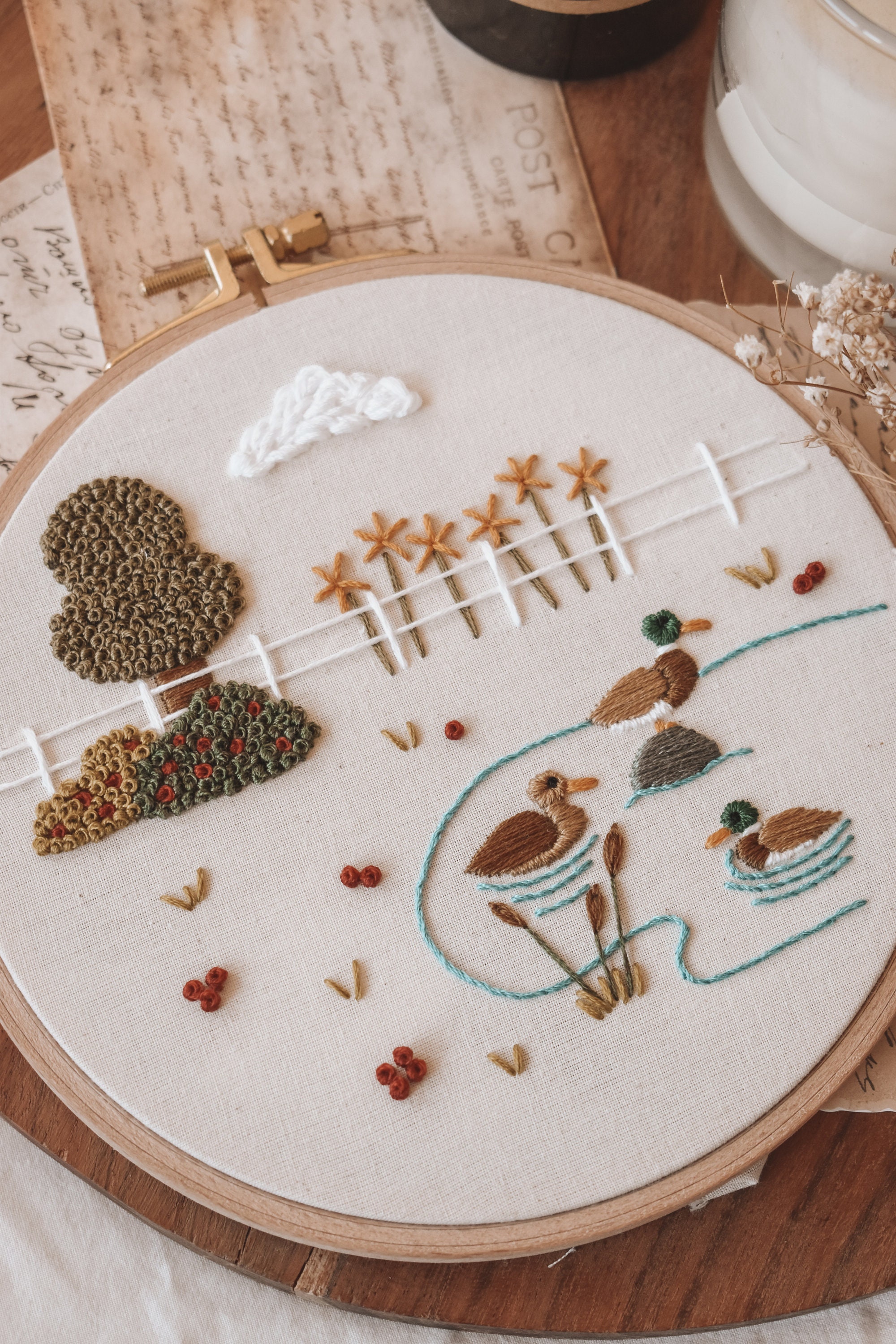 Embroidery Pattern - Hand Embroidery Patterns PDF - Duck Embroidery ...