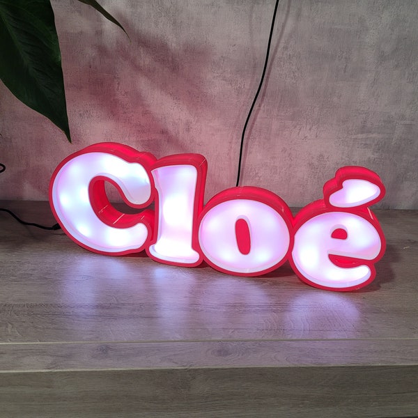 Prénom 3d lumineux - Etsy France