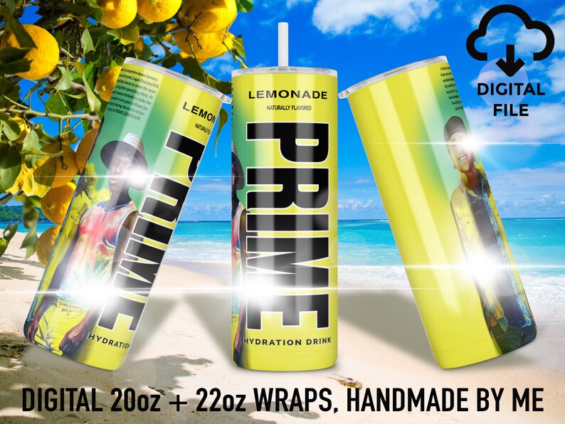 Prime Lemonade Png Prime 20oz Tumbler Wrap Prime 22oz 600ml Etsy UK