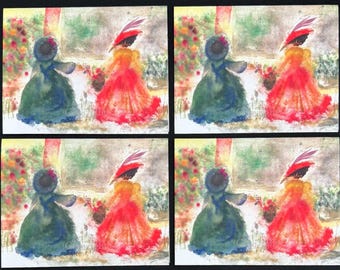 FAST FRIENDS | Watercolor Note Cards by Holly Maxwell