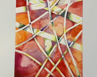 DECONSTRUCTED RAINBOW | Abstract | Watercolor Print | Giclee Fine Art Print by Holly Maxwell