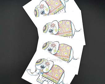 MICHELLE | ELEPHANT | Note Cards by Holly Maxwell