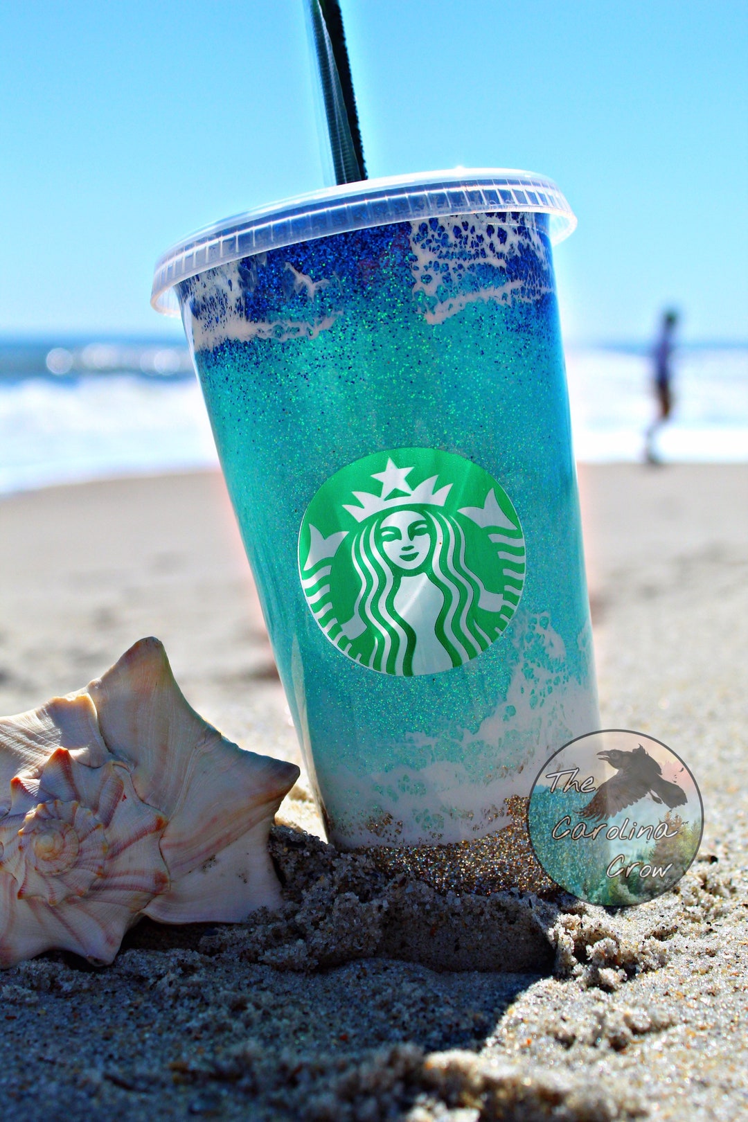Beach Themed Starbucks Cold Cup Waves Gift Ideas for Her Cup Tumbler ...