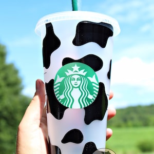 Cow print Starbucks cup custom Starbucks cup cow print tumbler cup Starbucks cold cup gift ideas custom cow print tumbler gift reusable