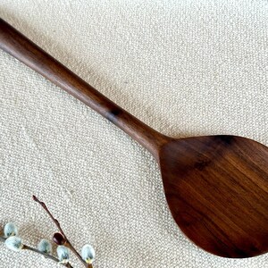 Wide Bowl Walnut Cooking Spoon