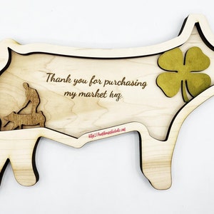 Show Market Pig Thank You Gift, Sponsor, Buyer, Award, 4H Custom Personalized