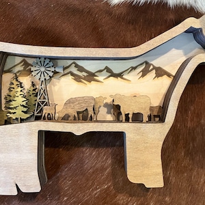 Steer with herd Decor Custom Gifts buyer gift