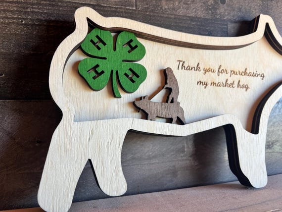 Pig Silhouette Market Note Block Pig Silhouette Market Note Block