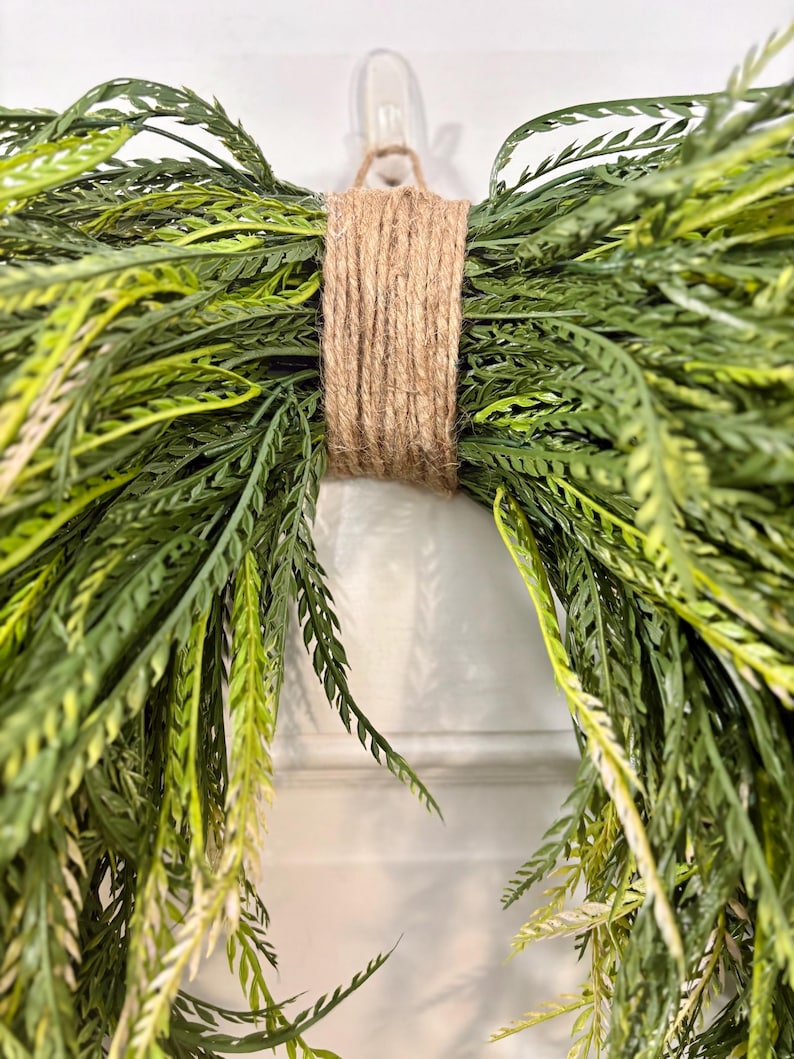 Top center wrapped with natural jute rope cording