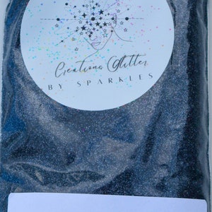 Obsidian - Black Holographic Fine Glitter by Creations Glitter