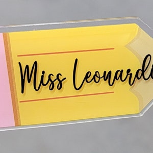 Teachers Pencil Keychain PERSONALIZED