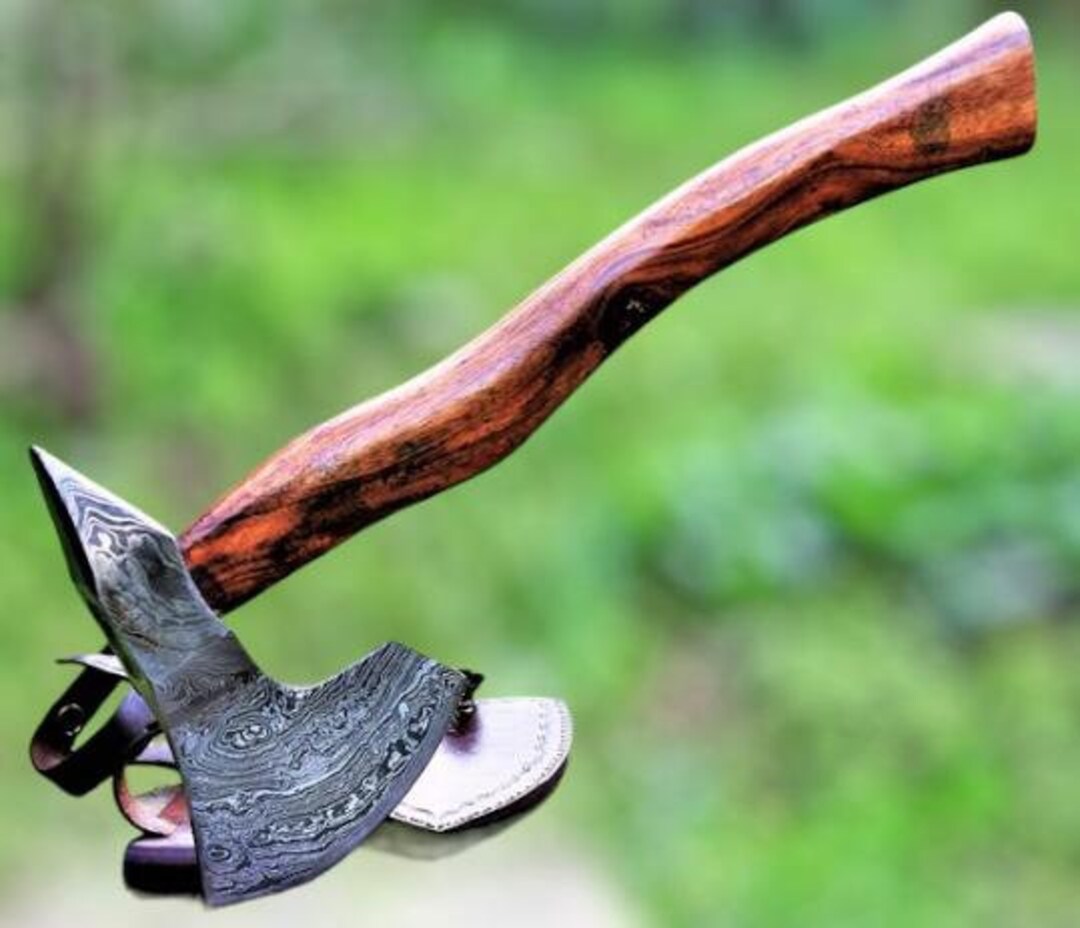 Multi Purpose Axe Damascus Axe Gift for Father, Game Lover, Battle Axe, Viking Axe, Damascus Axe