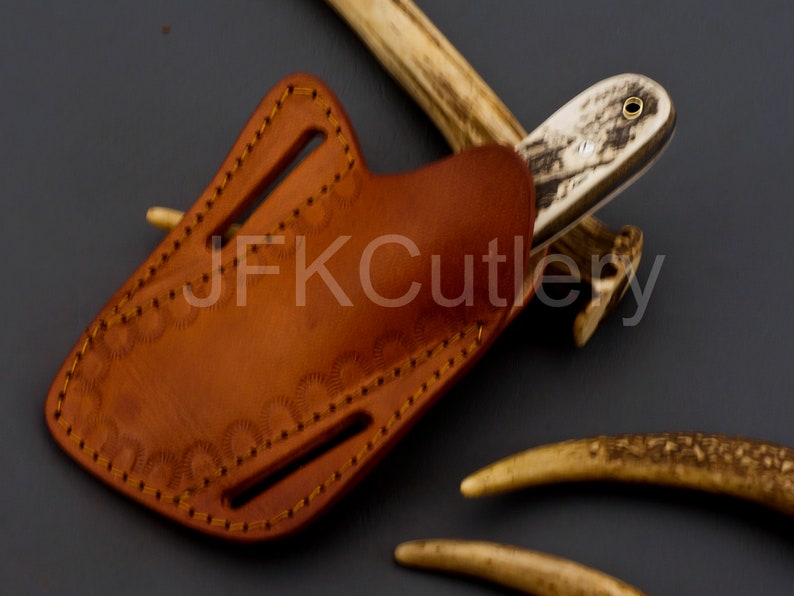 Excellent Cowboy Farrier Rasp Stag/antler Handled Bull Cutter Pan Cake