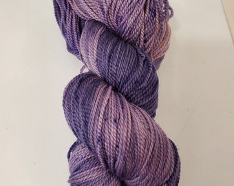 Naturally Dyed Bluefaced Leicester Silk Fingering - Violet Ombre