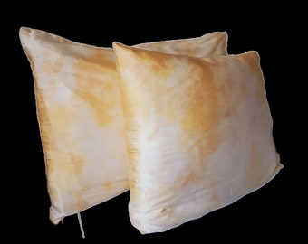 Marbled Mushroom Dyed Silk Pillowcase - Standard Size Matching Set