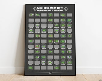 Scottish Away Days - Scratch Poster