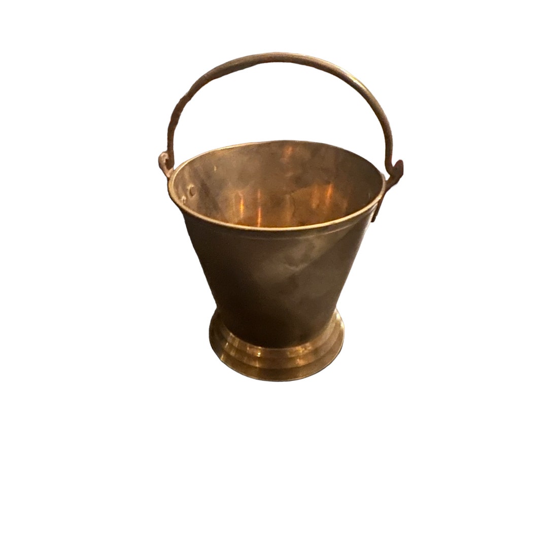 Vintage Brass Pail Bucket Planter Vintage Brass Etsy