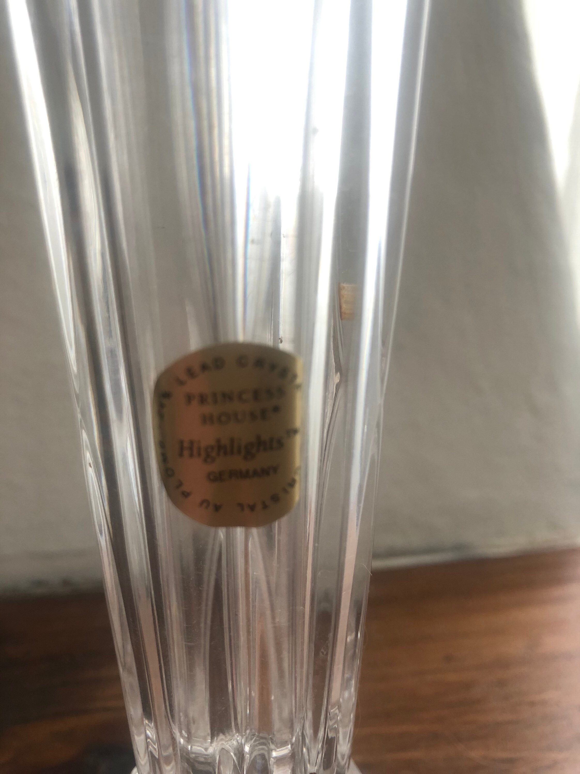 Princess House Vase 8 Highlights Crystal Vase Etsy