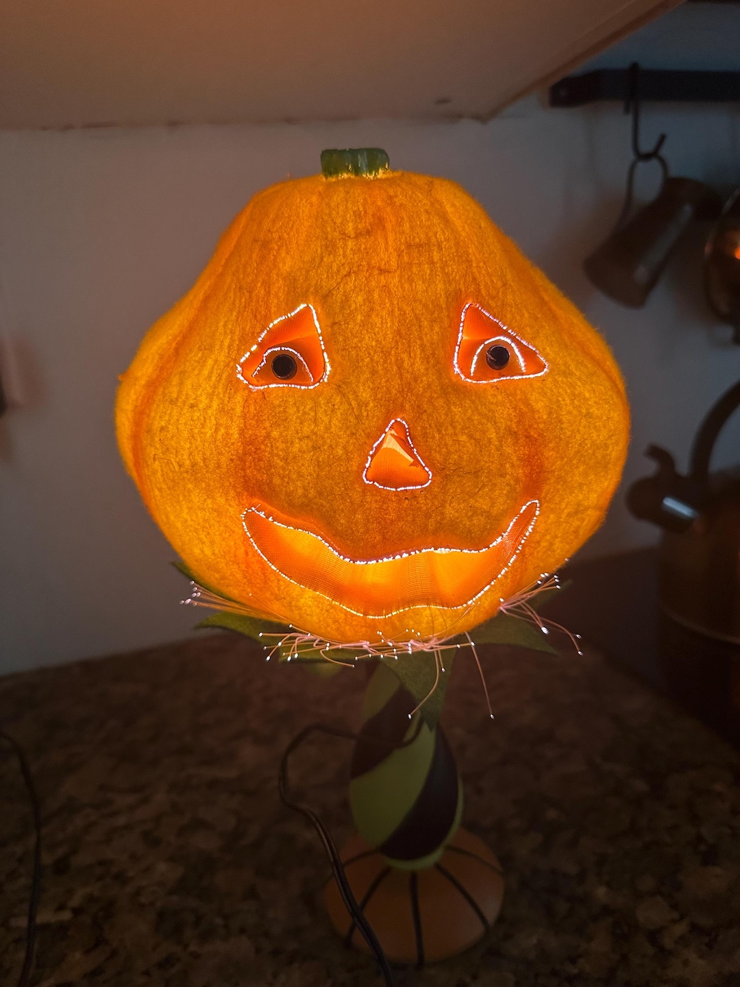 Gemmy 2006 Halloween Fiber Optic Light up Pumpkin on Stand W/box - Etsy