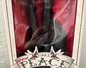 Vintage Make Peace Hand Candle by Parcel  Loop NYC