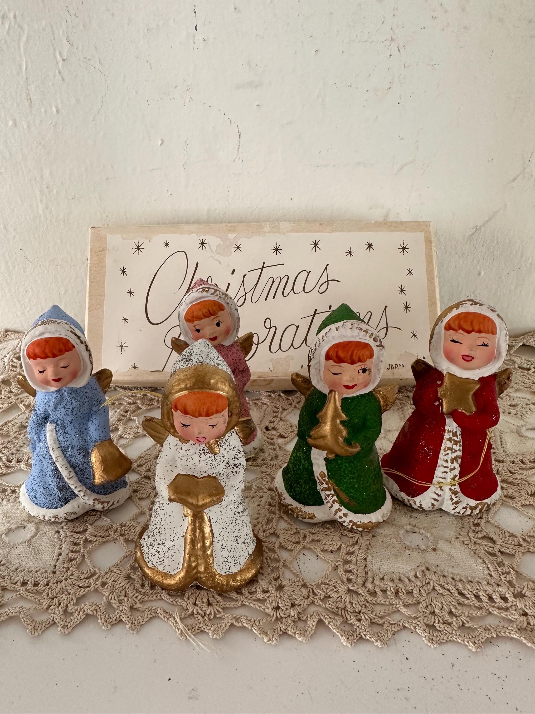 ❣️Xmas sale¥2500引き❣️イギリスアンティークレースエンジェル Japan Vintage Christmas Angels - Etsy