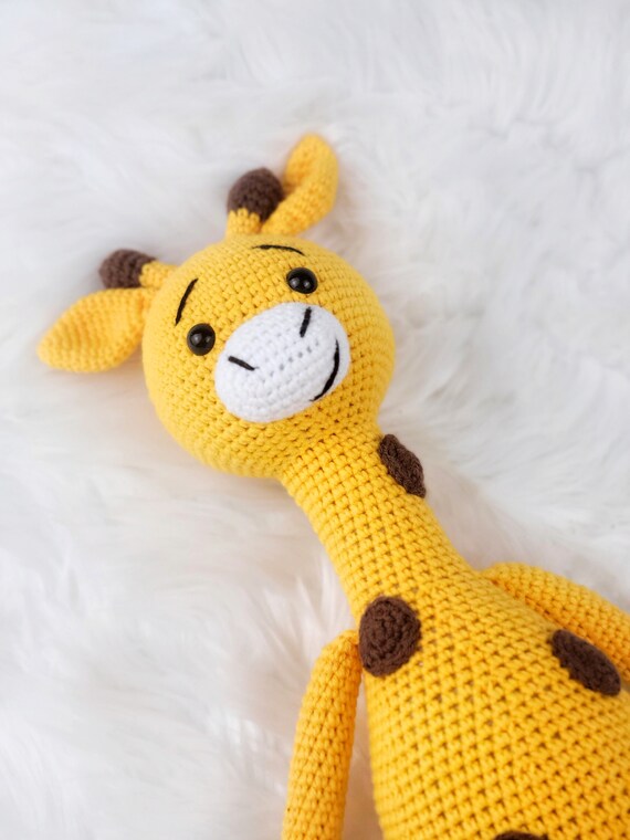 Stuffed Animal Toy Handmade Knitted Stuffed Giraffe