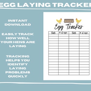 Egg Laying Tracker Printable