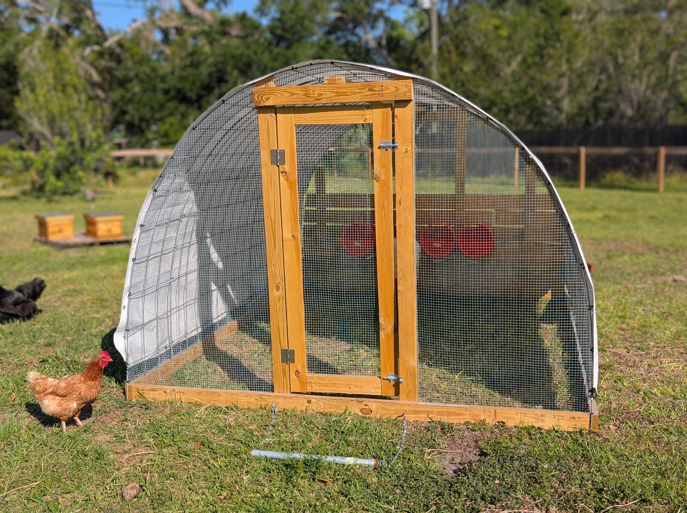 Chicken Tractor Plans - 8'x10' Moveable Chicken Coop Plans