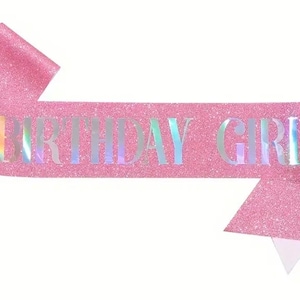 Pink Birthday Girl Sash