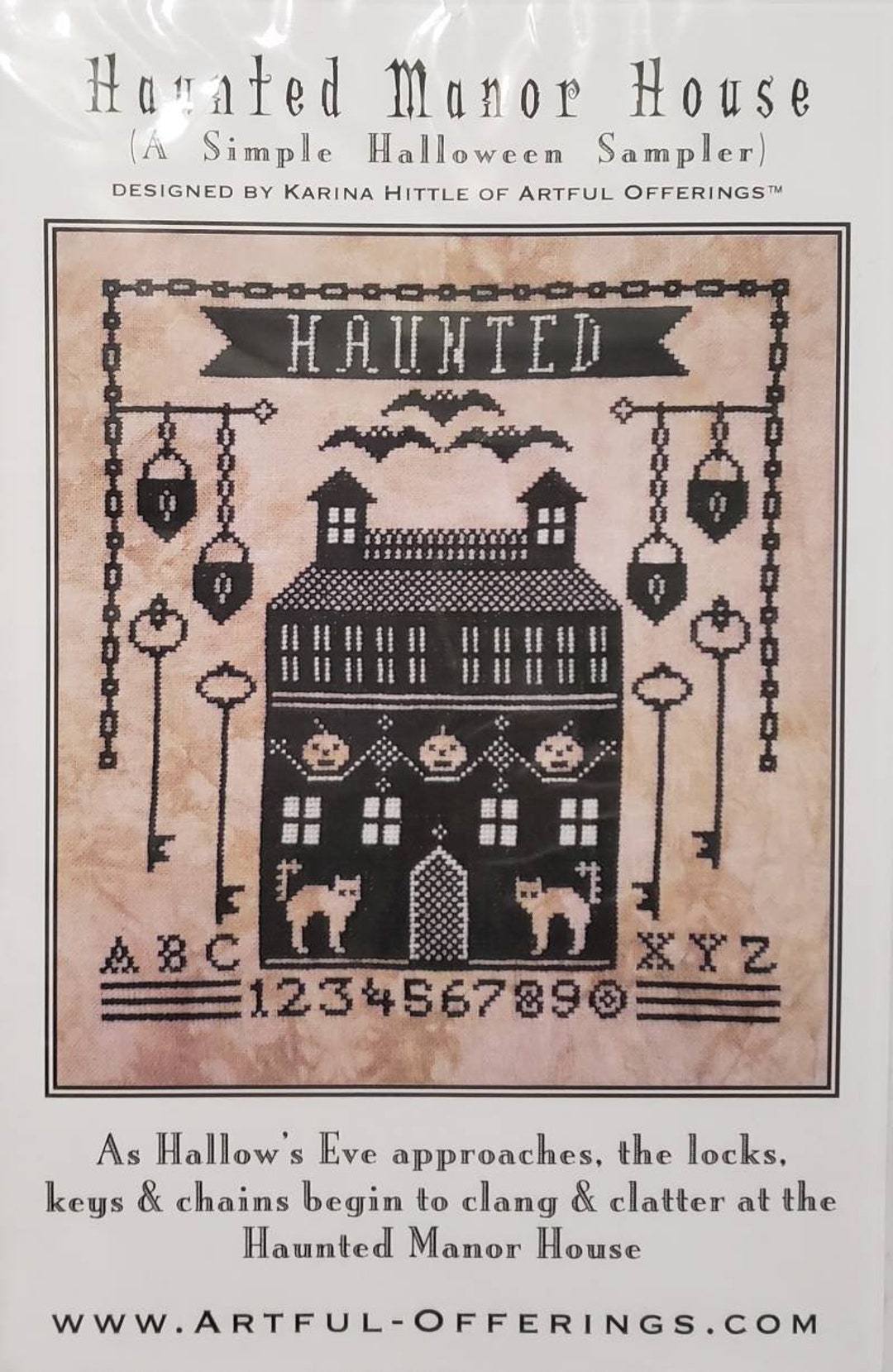 Haunted Manor House Artfulofferings Cross Stitch Pattern Etsy