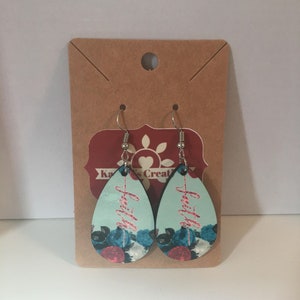 Teardrop Earring | Floral Faith | Sublimated