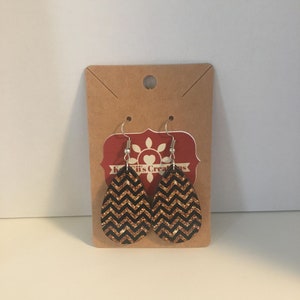 Teardrop Earring | Chevron | Sublimated
