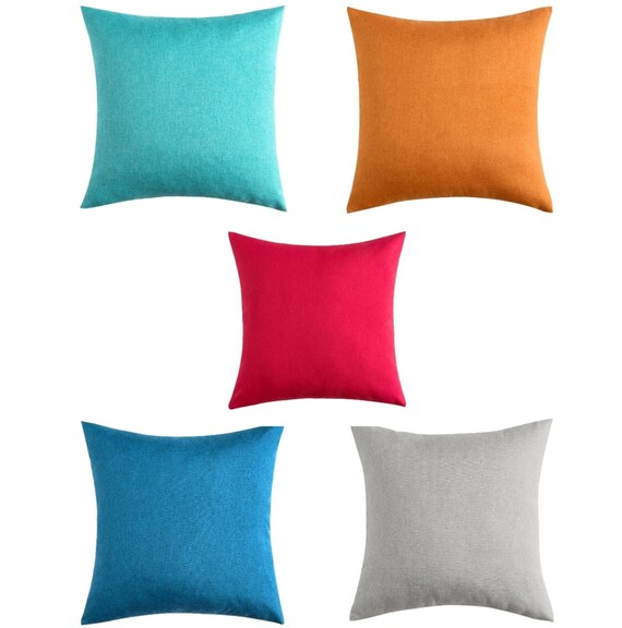 Set Of 4 Waterproof Outdoor solid color Pillow Covers