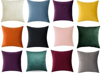 Set Of 2 Throw Pillow Velvet Cushion Covers