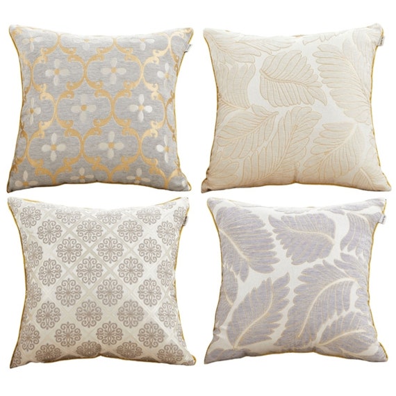Chenille Floral Throw Cushion 18 x 18 inches (1 Cover Only)
