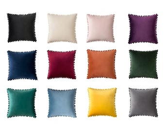 Set Of 4 Throw Velvet Cushion Covers