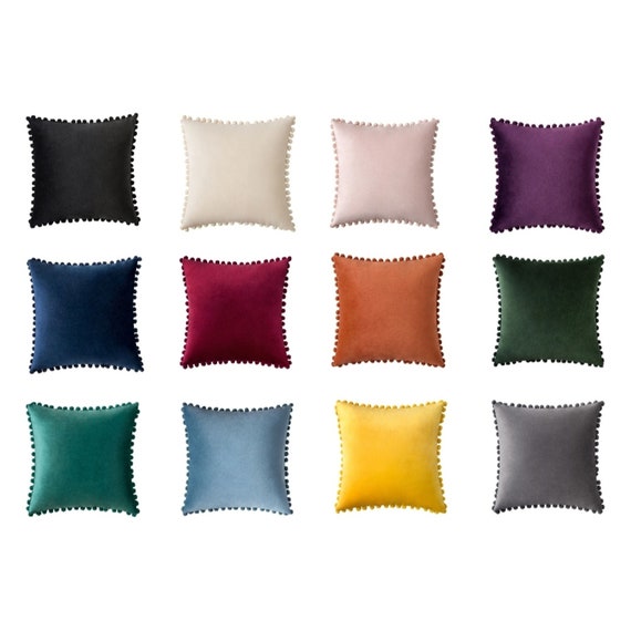 Set Of 4 Throw Velvet Cushion Covers