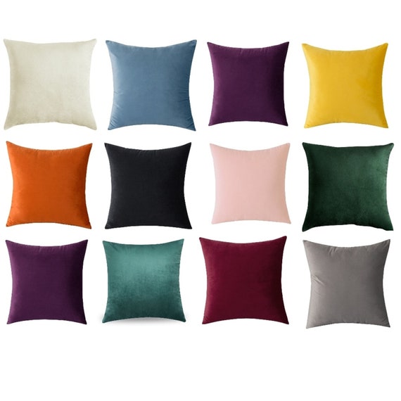 Set Of 4 Throw Pillow Velvet Cushion Covers