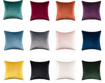 Set Of 4 Throw Velvet Cushion Cover