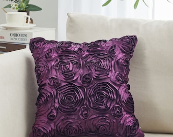 Swirl Rose Throw Pillow + Insert 18 x 18 inches