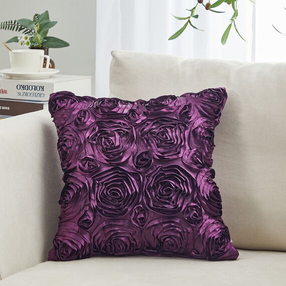 Swirl Rose Throw Pillow + Insert 18 x 18 inches
