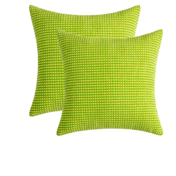 Corduroy Throw Pillow Covers 18x18, Set of 4 Multi-Color Matching
