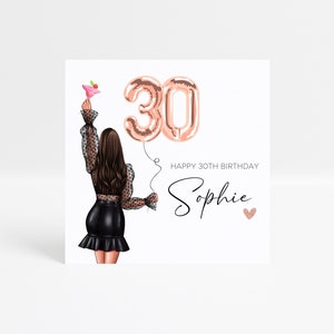 30th Thirty Personalised Birthday Card, Daughter, Sister, Granddaughter, Niece, Best Friend