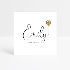 18e dix-huit carte d’anniversaire personnalisée, souvenir, cadeau