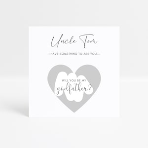 Godfather Proposal Scratch Card, personalisiert, Überraschung, Reveal, Willst du mein Pate sein?