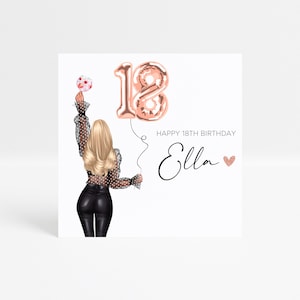 18th Eighteen Personalised Birthday Card, Daughter, Sister, Granddaughter, Niece, Best Friend, Keepsake, Gift