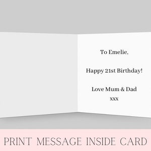50th Fifty Personalised Birthday Card, Daughter, Sister, Granddaughter, Niece, Best Friend image 9