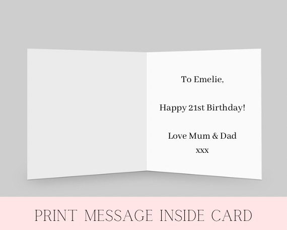 Personalized 21st Birthday Card For Daughter Granddaughter Niece Or Sister 862701 - Foto 13